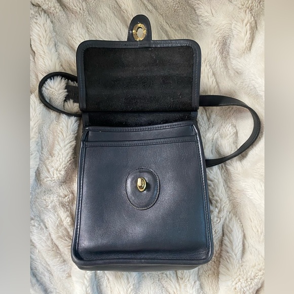 Vintage Coach Black Leather Murphy Crossbody Bag 9930 - Picture 9 of 13